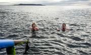 19 May 2020; Orla Shorten, left, and Tracy Dolan from Dublin swimming at the Forty Foot at Sandycove in Dublin which re-opened to the public having previously been closed off following directives from the Irish Government in an effort to contain the spread of the Coronavirus (COVID-19) pandemic. Photo by David Fitzgerald/Sportsfile