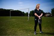 27 May 2020; Lisa Fallon poses for a portrait at Griffeen Valley Park in Lucan, Dublin, after being announced as the head coach of the London City Lionesses. Photo by Stephen McCarthy/Sportsfile