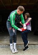28 May 2020; Boxer Jason Quigley and his partner's daughter Sierra, age 9, during a training session in Ballybofey, Donegal, while adhering to the guidelines of social distancing. Following directives from the Irish Government, the majority of sporting associations have suspended all organised sporting activity in an effort to contain the spread of the Coronavirus (COVID-19) pandemic. Photo by Stephen McCarthy/Sportsfile