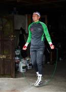28 May 2020; Boxer Jason Quigley during a training session in Ballybofey, Donegal, while adhering to the guidelines of social distancing. Following directives from the Irish Government, the majority of sporting associations have suspended all organised sporting activity in an effort to contain the spread of the Coronavirus (COVID-19) pandemic. Photo by Stephen McCarthy/Sportsfile