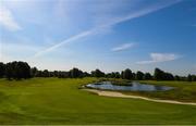 28 May 2020; The 18th green at Mount Juliet Golf Club on the date that would have been the first round of the 2020 Dubai Duty Free Irish Open Golf Championship, part of the European Tour's Rolex Series. The European Tour have also today announced the resumption of the 2020 schedule and The Rolex Series, but it does not include a new date for the 2020 Irish Open. The event was postponed in March by the European Tour due to the Irish Government having suspended all sporting activity in an effort to contain the spread of the Coronavirus (COVID-19) pandemic. Golf clubs in the Republic of Ireland were allowed to resume activity on May 18th under the Irish Government’s Roadmap for Reopening of Society and Business following strict protocols of social distancing and hand sanitisation among others allowing it to return in a phased manner. Photo by Matt Browne/Sportsfile