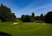 28 May 2020; The 14th green at Mount Juliet Golf Club on the date that would have been the first round of the 2020 Dubai Duty Free Irish Open Golf Championship, part of the European Tour's Rolex Series. The European Tour have also today announced the resumption of the 2020 schedule and The Rolex Series, but it does not include a new date for the 2020 Irish Open. The event was postponed in March by the European Tour due to the Irish Government having suspended all sporting activity in an effort to contain the spread of the Coronavirus (COVID-19) pandemic. Golf clubs in the Republic of Ireland were allowed to resume activity on May 18th under the Irish Government’s Roadmap for Reopening of Society and Business following strict protocols of social distancing and hand sanitisation among others allowing it to return in a phased manner. Photo by Matt Browne/Sportsfile
