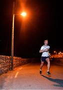 31 May 2020; David Herity, former Kilkenny All-Ireland winning goalkeeper, and current Kildare Senior Hurling manager in Kells, Co Kilkenny, near his home, during a run from 2am to 3am on Sunday morning, as part of the #RoarForRuairi. The Kildare senior and minor hurling squads and backroom teams took part in a 40-hour consecutive run which started at 6pm on Friday the 20th May until 10am on Sunday the 31st of May to raise funds for Roar for Ruairi. Ruairi McDonnell is a 6 year old boy from Clane in Kildare who has been diagnosed with a very rare degenerative and life-limiting neurological condition. The aim of this fundraiser is to raise funds for home developments for Ruairi and his family. Donations can be made at https://www.gofundme.com/f/kildare-senior-hurlers-40hr-run-for-ruairi. Photo by Piaras Ó Mídheach/Sportsfile