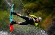 2 June 2020; Irish Professional Wakeboarder David O'Caoimh during a training session at Ballyhass Wake Park in Cork while adhering to the guidelines of social distancing. Following directives from the Irish Government, the majority of sporting associations have suspended all organised sporting activity in an effort to contain the spread of the Coronavirus (COVID-19) pandemic. Photo by Sam Barnes/Sportsfile