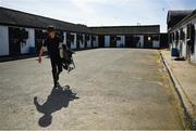 4 June 2020; Jockey Gary Halpin at the yard of horse racing trainer Kevin Prendergast in Firarstown in Kildare. Horse racing is due to return to Ireland behind closed doors on June 8, after racing was suspended in an effort to contain the spread of the Coronavirus (COVID-19) pandemic. Photo by Harry Murphy/Sportsfile