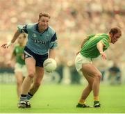 30 July 1995; Paul Bealin of Dublin in action against John McDermott of Meath during the Bank of Ireland Leinster Senior Football Championship Final match between Dublin and Meath at Croke Park in Dublin. Photo by Ray McManus/Sportsfile