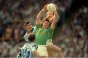 30 July 1995; Colm Coyle, front, and Graham Gerraghty of Meath in action against Jason Sherlock of Dublin during the Bank of Ireland Leinster Senior Football Championship Final match between Dublin and Meath at Croke Park in Dublin. Photo by Ray McManus/Sportsfile