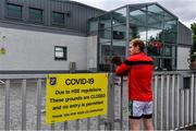 5 June 2020; Tadhg Mác Cárthaigh, member of Ardclough GAA in Kildare, outside the club grounds after he trained nearby as GAA clubs prepare for the relaxation of restrictions under Phase 2 of the Irish Government’s Roadmap for Reopening of Society and Business which call for strict protocols of social distancing and hand sanitisation among others measures allowing sections of society to return in a phased manner in an effort to contain the spread of the Coronavirus (COVID-19). GAA facilities are to open on Monday June 8 for the first time since March 25 but for recreational walking only and team training or matches are not permitted at this timee. Photo by Piaras Ó Mídheach/Sportsfile