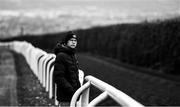 7 June 2020; (EDITORS NOTE: Image has been converted to black & white) Trainer Joseph O'Brien looks on during a visit to his yard at Owning Hill in Kilkenny. Horse racing is due to return to Ireland behind closed doors on June 8, after racing was suspended in an effort to contain the spread of the Coronavirus (COVID-19) pandemic. Photo by Harry Murphy/Sportsfile