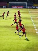 8 June 2020; Bohemians players warm up during a Bohemian FC training session at Dalymount Park in Dublin. Following approval from the Football Association of Ireland and the Irish Government, the four European qualified SSE Airtricity League teams resumed collective training. On March 12, the FAI announced the cessation of all football under their jurisdiction upon directives from the Irish Government, the Department of Health and UEFA, due to the outbreak of the Coronavirus (COVID-19) pandemic. Photo by Sam Barnes/Sportsfile