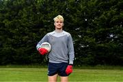 10 June 2020; Kevin Feely poses for a portrait before a training session with his Athy and Kildare team-mates David Hyland and Niall Kelly at a community pitch in Athy, Kildare. Following restrictions imposed by the Irish Government and the Health Service Executive in an effort to contain the spread of the Coronavirus (COVID-19) pandemic, all GAA facilities closed on March 25. Pitches are due to fully open to club members for training on June 29, and club matches provisionally due to start on July 31 with intercounty matches due to to take place no sooner that October 17. Photo by Piaras Ó Mídheach/Sportsfile