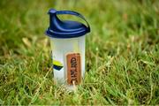 10 June 2020; The water bottle of David Hyland during his training session with his Athy and Kildare team-mates Kevin Feely and Niall Kelly at a community pitch in Athy, Kildare. Following restrictions imposed by the Irish Government and the Health Service Executive in an effort to contain the spread of the Coronavirus (COVID-19) pandemic, all GAA facilities closed on March 25. Pitches are due to fully open to club members for training on June 29, and club matches provisionally due to start on July 31 with intercounty matches due to to take place no sooner that October 17. Photo by Piaras Ó Mídheach/Sportsfile