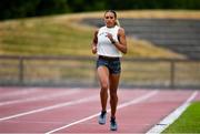 11 June 2020; Irish middle distance runner Nadia Power during a training session at Morton Stadium in Santry, Dublin.  Photo by Sam Barnes/Sportsfile