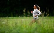 11 June 2020; Irish middle distance runner Nadia Power warms up in Santry Park ahead of a training session at Morton Stadium in Santry, Dublin.  Photo by Sam Barnes/Sportsfile