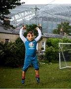 14 June 2020; Skillzy, the official mascot for UEFA EURO 2020, poses for a portrait near the Aviva Stadium in Dublin. Monday 15 June 2020 was the scheduled date for the opening game in Dublin of UEFA EURO 2020, the Group E opener between Poland and Play-off B Winner. UEFA EURO 2020, to be held in 12 European cities across 12 UEFA countries, was originally scheduled to take place from 12 June to 12 July 2020. On 17 March 2020, UEFA announced that the tournament would be delayed by a year due to the COVID-19 pandemic in Europe, and proposed it take place from 11 June to 11 July 2021. Photo by Stephen McCarthy/Sportsfile