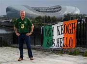 14 June 2020; Republic of Ireland supporter Davy Keogh poses for a portrait in Ringsend near the Aviva Stadium in Dublin. Monday 15 June 2020 was the scheduled date for the opening game in Dublin of UEFA EURO 2020, the Group E opener between Poland and Play-off B Winner. UEFA EURO 2020, to be held in 12 European cities across 12 UEFA countries, was originally scheduled to take place from 12 June to 12 July 2020. On 17 March 2020, UEFA announced that the tournament would be delayed by a year due to the COVID-19 pandemic in Europe, and proposed it take place from 11 June to 11 July 2021. Photo by Stephen McCarthy/Sportsfile