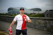14 June 2020; Poland supporter Pawel Cherek, from Ongar, Dublin, poses for a portrait near the Aviva Stadium in Dublin. Monday 15 June 2020 was the scheduled date for the opening game in Dublin of UEFA EURO 2020, the Group E opener between Poland and Play-off B Winner. UEFA EURO 2020, to be held in 12 European cities across 12 UEFA countries, was originally scheduled to take place from 12 June to 12 July 2020. On 17 March 2020, UEFA announced that the tournament would be delayed by a year due to the COVID-19 pandemic in Europe, and proposed it take place from 11 June to 11 July 2021. Photo by Stephen McCarthy/Sportsfile