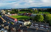 2 May 2020; An aerial view of Tolka Park, home of Shelbourne Football Club, in Drumcondra, Dublin. Photo by Ramsey Cardy/Sportsfile