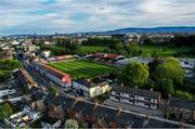 2 May 2020; An aerial view of Tolka Park, home of Shelbourne Football Club, in Drumcondra, Dublin. Photo by Ramsey Cardy/Sportsfile
