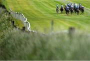 15 June 2020; A view of the field during the Roscommon Maiden at Roscommon Racecourse in Roscommon. Horse racing has been allowed to resume from June 8 under the Irish Government’s Roadmap for Reopening of Society and Business following strict protocols of social distancing and hand sanitisation among others allowing it to return in a phased manner, having been suspended from March 25 due to the Irish Government's efforts to contain the spread of the Coronavirus (COVID-19) pandemic. Photo by Seb Daly/Sportsfile