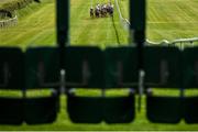 15 June 2020; A view of the field during the www.roscommonracecourse.ie Handicap at Roscommon Racecourse in Roscommon. Horse racing has been allowed to resume from June 8 under the Irish Government’s Roadmap for Reopening of Society and Business following strict protocols of social distancing and hand sanitisation among others allowing it to return in a phased manner, having been suspended from March 25 due to the Irish Government's efforts to contain the spread of the Coronavirus (COVID-19) pandemic. Photo by Seb Daly/Sportsfile