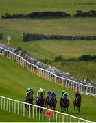 15 June 2020; A view of the field during the Global Rossie Day On 21st June Handicap at Roscommon Racecourse in Roscommon. Horse racing has been allowed to resume from June 8 under the Irish Government’s Roadmap for Reopening of Society and Business following strict protocols of social distancing and hand sanitisation among others allowing it to return in a phased manner, having been suspended from March 25 due to the Irish Government's efforts to contain the spread of the Coronavirus (COVID-19) pandemic. Photo by Seb Daly/Sportsfile