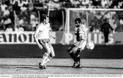 17 June 1990; Kevin Sheedy of Republic of Ireland in action against Magdy Abdelghany of Egypt during the FIFA World Cup 1990 Group F match between Republic of Ireland and Egypt at Stadio La Favorita in Palermo, Italy. Photo by Ray McManus/Sportsfile