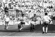 17 June 1990; Andy Townsend of Republic of Ireland in action against Gamal Abdelhamid of Egypt during the FIFA World Cup 1990 Group F match between Republic of Ireland and Egypt at Stadio La Favorita in Palermo, Italy. Photo by Ray McManus/Sportsfile