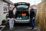 17 June 2020; Brendan Harkin, left, and Kieran McKeever, member of St. Canice’s GAA Club in Dungiven, Derry, prepare hot dinners which are delivered to members of the local community as GAA clubs nationwide help out their local communities during restrictions imposed by the Irish and British Governments in an effort to contain the spread of the Coronavirus (COVID-19) pandemic. GAA facilities reopened on Monday June 8 for the first time since March 25 with club matches provisionally due to start on July 31 and intercounty matches due to to take place no sooner that October 17. Photo by Stephen McCarthy/Sportsfile
