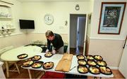 17 June 2020; Brendan Harkin, a member of St. Canice’s GAA Club in Dungiven, Derry, prepares hot dinners which are delivered to members of the local community as GAA clubs nationwide help out their local communities during restrictions imposed by the Irish and British Governments in an effort to contain the spread of the Coronavirus (COVID-19) pandemic. GAA facilities reopened on Monday June 8 for the first time since March 25 with club matches provisionally due to start on July 31 and intercounty matches due to to take place no sooner that October 17. Photo by Stephen McCarthy/Sportsfile