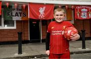 17 June 2020; NOW TV surprised Liverpool superfan Sean McCabe (11) and the residents of Canon Mooney Gardens in Ringsend with a special message from Liverpool legend Jamie Carragher. To show its appreciation for their enduring community spirit, NOW TV also gifted all residents with NOW TV Sky Sports Passes so that they can watch the returning football games. Premier League action returns with a double-header today and all the action is available to stream on NOW TV. Pictured is Sean McCabe in Canon Mooney Gardens in Dublin. Photo by Sam Barnes/Sportsfile