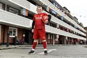 17 June 2020; NOW TV surprised Liverpool superfan Sean McCabe (11) and the residents of Canon Mooney Gardens in Ringsend with a special message from Liverpool legend Jamie Carragher. To show its appreciation for their enduring community spirit, NOW TV also gifted all residents with NOW TV Sky Sports Passes so that they can watch the returning football games. Premier League action returns with a double-header today and all the action is available to stream on NOW TV. Pictured is Sean McCabe in Canon Mooney Gardens in Dublin. Photo by Sam Barnes/Sportsfile