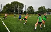 19 June 2020; Louise Corrigan, centre, and team-mates during a Peamount United squad training session in Greenogue in Newcastle, Dublin. Following approval from the Football Association of Ireland and the Irish Government, a number of national league teams have been allowed to resume collective training. On March 12, the FAI announced the cessation of all football under their jurisdiction upon directives from the Irish Government, the Department of Health and UEFA, in an effort to contain the spread of the Coronavirus (COVID-19) pandemic. Photo by David Fitzgerald/Sportsfile