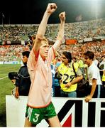 21 June 1990; Steve Staunton of Republic of Ireland after the FIFA World Cup 1990 Group F match between Republic of Ireland and Netherlands at Stadio La Favorita in Palermo, Italy. Photo by Ray McManus/Sportsfile