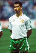 21 June 1990; Paul McGrath of Republic of Ireland ahead of the FIFA World Cup 1990 Group F match between Republic of Ireland and Netherlands at Stadio La Favorita in Palermo, Italy. Photo by Ray McManus/Sportsfile