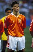 21 June 1990; Marco van Basten of Netherlands prior to the FIFA World Cup 1990 Group F match between Republic of Ireland and Netherlands at Stadio La Favorita in Palermo, Italy. Photo by Ray McManus/Sportsfile
