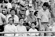21 June 1990; President of the Olympic Council of Ireland Pat Hickey, centre row, 3rd from left, and Barry Houhihan, 2nd from left, Sports Administrator of the Olympic Council of Ireland, in attendance during the FIFA World Cup 1990 Group F match between Republic of Ireland and Netherlands at Stadio La Favorita in Palermo, Italy. Photo by Ray McManus/Sportsfile