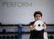 19 June 2020; Badminton Ireland's Nhat Nyugen during a training session at the Sport Ireland Campus in Dublin. Athletes have been approved for return of restricted training under Athletics Ireland and the Irish Government’s Roadmap for Reopening of Society and Business following strict protocols of social distancing and hand sanitisation among other measures allowing it to return in a phased manner, having been suspended since March due to the Irish Government's efforts to contain the spread of the Coronavirus (COVID-19) pandemic. Photo by Stephen McCarthy/Sportsfile