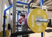 19 June 2020; Badminton Ireland's Joshua Magee during a training session at the Sport Ireland Campus in Dublin. Athletes have been approved for return of restricted training under Athletics Ireland and the Irish Government’s Roadmap for Reopening of Society and Business following strict protocols of social distancing and hand sanitisation among other measures allowing it to return in a phased manner, having been suspended since March due to the Irish Government's efforts to contain the spread of the Coronavirus (COVID-19) pandemic. Photo by Stephen McCarthy/Sportsfile