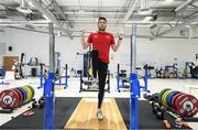 19 June 2020; Sprinter Brian Gregan during a training session at the Sport Ireland Campus in Dublin. Athletes have been approved for return of restricted training under Athletics Ireland and the Irish Government’s Roadmap for Reopening of Society and Business following strict protocols of social distancing and hand sanitisation among other measures allowing it to return in a phased manner, having been suspended since March due to the Irish Government's efforts to contain the spread of the Coronavirus (COVID-19) pandemic. Photo by Stephen McCarthy/Sportsfile