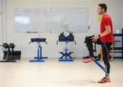 19 June 2020; Sprinter Brian Gregan during a training session at the Sport Ireland Campus in Dublin. Athletes have been approved for return of restricted training under Athletics Ireland and the Irish Government’s Roadmap for Reopening of Society and Business following strict protocols of social distancing and hand sanitisation among other measures allowing it to return in a phased manner, having been suspended since March due to the Irish Government's efforts to contain the spread of the Coronavirus (COVID-19) pandemic. Photo by Stephen McCarthy/Sportsfile