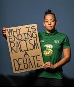 21 June 2020; Republic of Ireland and Brighton & Hove Albion soccer player Rianna Jarrett in Citywest, Dublin. To The New Generation is a series of portraits of Black athletes in Ireland, representing their communities and families, and in some instances Ireland, in a variety of sports, including athletics, basketball, GAA, rugby and soccer. Their stories reflect a contemporary and multicultural Ireland and Ireland’s place in the world, moving more and more from an emigrant nation to an immigrant nation offering hope and a life to many people from beyond our shores. Photo by Ramsey Cardy/Sportsfile