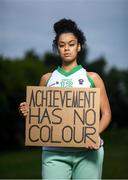 21 June 2020; Former Ulster Rockets basketball player Mimi Troy in Donabate, Dublin. To The New Generation is a series of portraits of Black athletes in Ireland, representing their communities and families, and in some instances Ireland, in a variety of sports, including athletics, basketball, GAA, rugby and soccer. Their stories reflect a contemporary and multicultural Ireland and Ireland’s place in the world, moving more and more from an emigrant nation to an immigrant nation offering hope and a life to many people from beyond our shores. Photo by Ramsey Cardy/Sportsfile