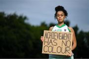 21 June 2020; Former Ulster Rockets basketball player Mimi Troy in Donabate, Dublin. To The New Generation is a series of portraits of Black athletes in Ireland, representing their communities and families, and in some instances Ireland, in a variety of sports, including athletics, basketball, GAA, rugby and soccer. Their stories reflect a contemporary and multicultural Ireland and Ireland’s place in the world, moving more and more from an emigrant nation to an immigrant nation offering hope and a life to many people from beyond our shores. Photo by Ramsey Cardy/Sportsfile