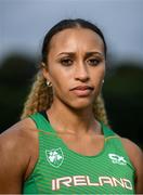 21 June 2020; Irish middle distance runner Nadia Power at Morton Stadium in Santry, Dublin. To The New Generation is a series of portraits of Black athletes in Ireland, representing their communities and families, and in some instances Ireland, in a variety of sports, including athletics, basketball, GAA, rugby and soccer. Their stories reflect a contemporary and multicultural Ireland and Ireland’s place in the world, moving more and more from an emigrant nation to an immigrant nation offering hope and a life to many people from beyond our shores. Photo by Ramsey Cardy/Sportsfile