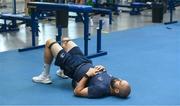 22 June 2020; Scott Fardy during a Leinster rugby gym session at UCD in Dublin. Rugby teams have been approved for return of restricted training under IRFU and the Irish Government’s Roadmap for Reopening of Society and Business following strict protocols of social distancing and hand sanitisation among other measures allowing it to return in a phased manner, having been suspended since March due to the Irish Government's efforts to contain the spread of the Coronavirus (COVID-19) pandemic. Photo by Marcus Ó Buachalla for Leinster Rugby via Sportsfile