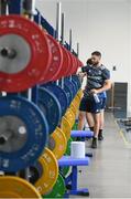 22 June 2020; Josh Murphy during a Leinster rugby gym session at UCD in Dublin. Rugby teams have been approved for return of restricted training under IRFU and the Irish Government’s Roadmap for Reopening of Society and Business following strict protocols of social distancing and hand sanitisation among other measures allowing it to return in a phased manner, having been suspended since March due to the Irish Government's efforts to contain the spread of the Coronavirus (COVID-19) pandemic. Photo by Marcus Ó Buachalla for Leinster Rugby via Sportsfile