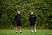 23 June 2020; Manager Vinny Perth, left, with newly appointed assistant manager Alan Reynolds during a Dundalk training session at Oriel Park in Dundalk, Louth. Following approval from the Football Association of Ireland and the Irish Government, the four European qualified SSE Airtricity League teams resumed collective training. On March 12, the FAI announced the cessation of all football under their jurisdiction upon directives from the Irish Government, the Department of Health and UEFA, due to the outbreak of the Coronavirus (COVID-19) pandemic. Photo by Ben McShane/Sportsfile