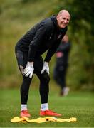 23 June 2020; Gary Rogers during a Dundalk training session at Oriel Park in Dundalk, Louth. Following approval from the Football Association of Ireland and the Irish Government, the four European qualified SSE Airtricity League teams resumed collective training. On March 12, the FAI announced the cessation of all football under their jurisdiction upon directives from the Irish Government, the Department of Health and UEFA, due to the outbreak of the Coronavirus (COVID-19) pandemic. Photo by Ben McShane/Sportsfile