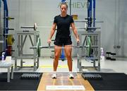 23 June 2020; Republic of Ireland international Chloe Mustaki during a rehabilitation session at the Sport Ireland Campus in Dublin following an ACL operation after picking up an injury during a Republic of Ireland women's team training session in March. Photo by Stephen McCarthy/Sportsfile